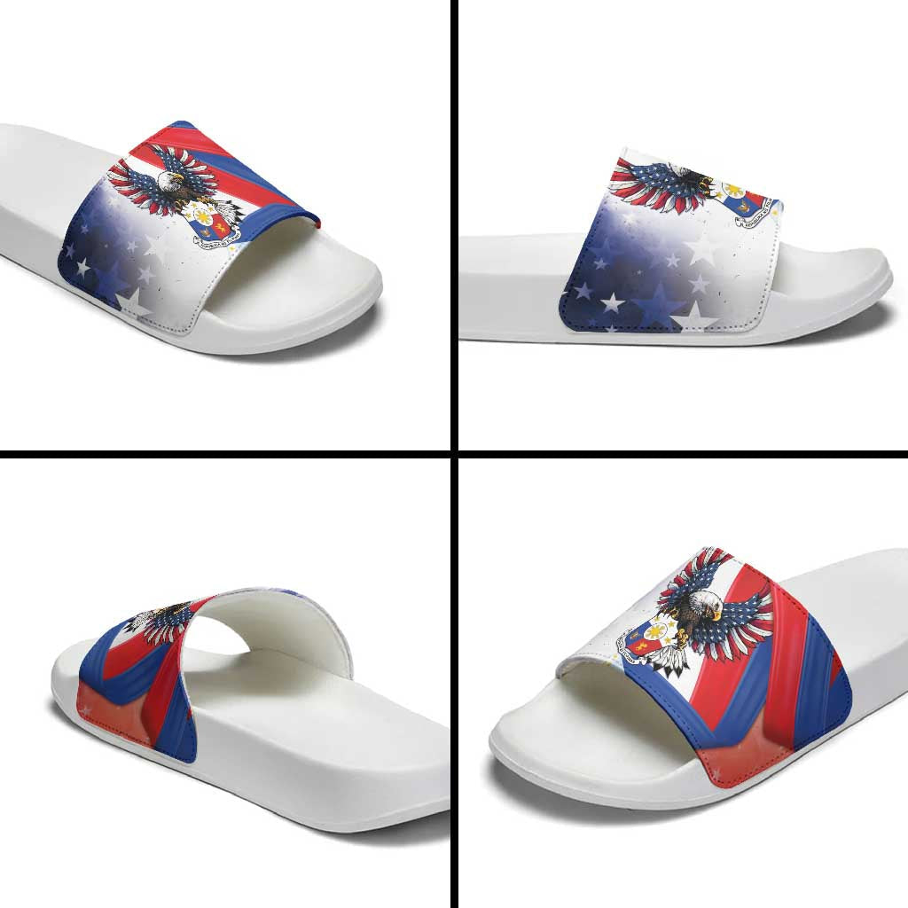 Filipino American History Month Slide Sandals Philippines Proud Of My Roots LT05