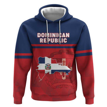 Personalized Dominican Republic Hoodie Dominicana Flag Map LT05