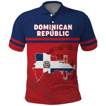 Personalized Dominican Republic Polo Shirt Dominicana Flag Map LT05