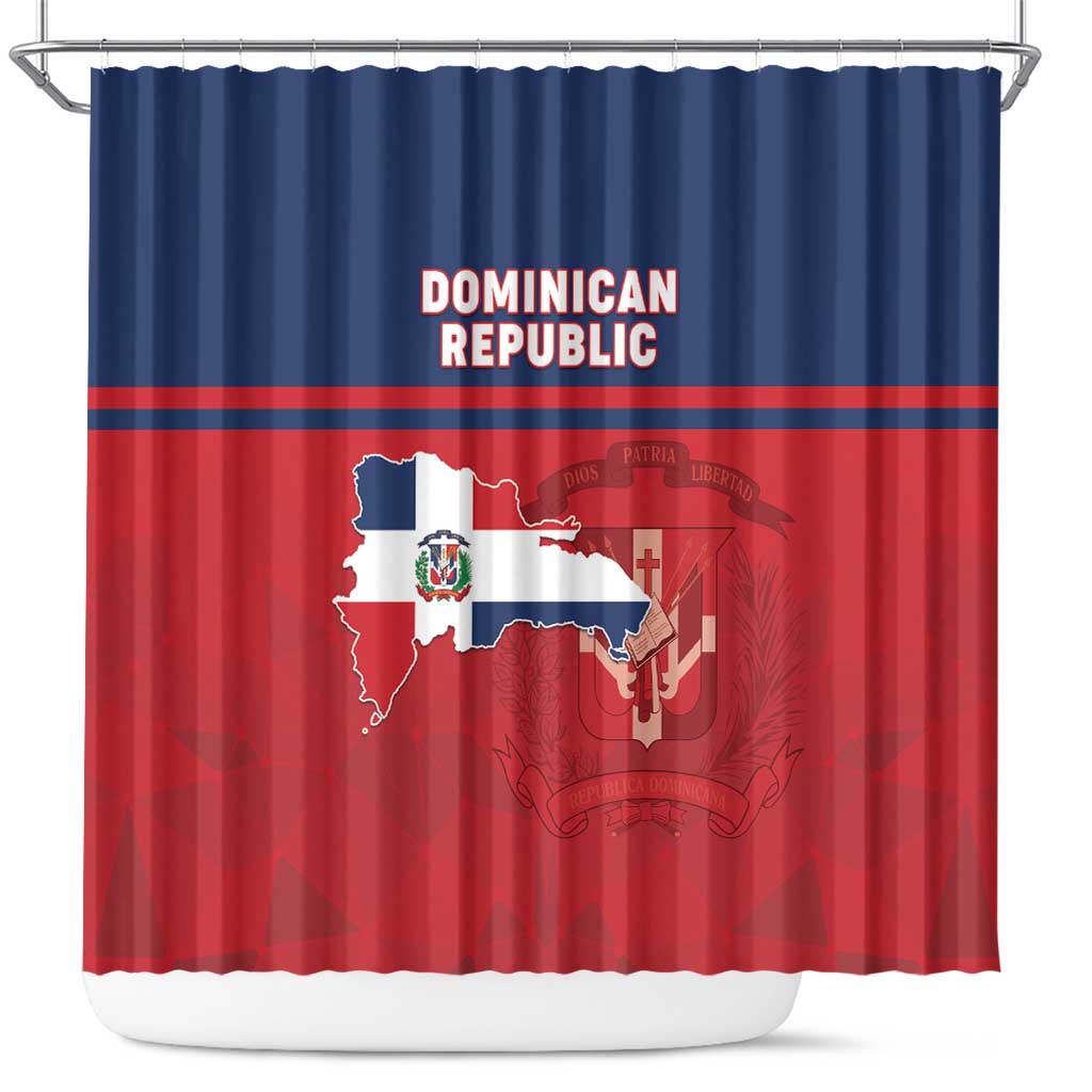 Dominican Republic Shower Curtain Dominicana Flag Map LT05