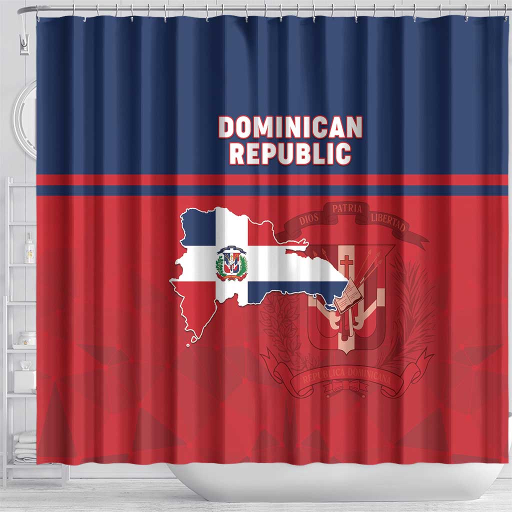 Dominican Republic Shower Curtain Dominicana Flag Map LT05