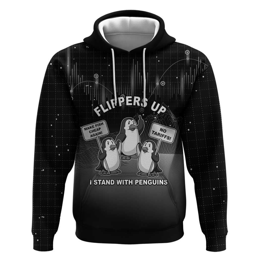 Funny Penguin Resist Hoodie Flippers Up I Stand With Penguins LT05