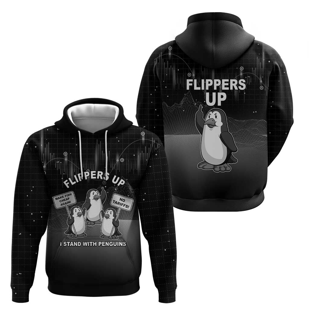 Funny Penguin Resist Hoodie Flippers Up I Stand With Penguins LT05