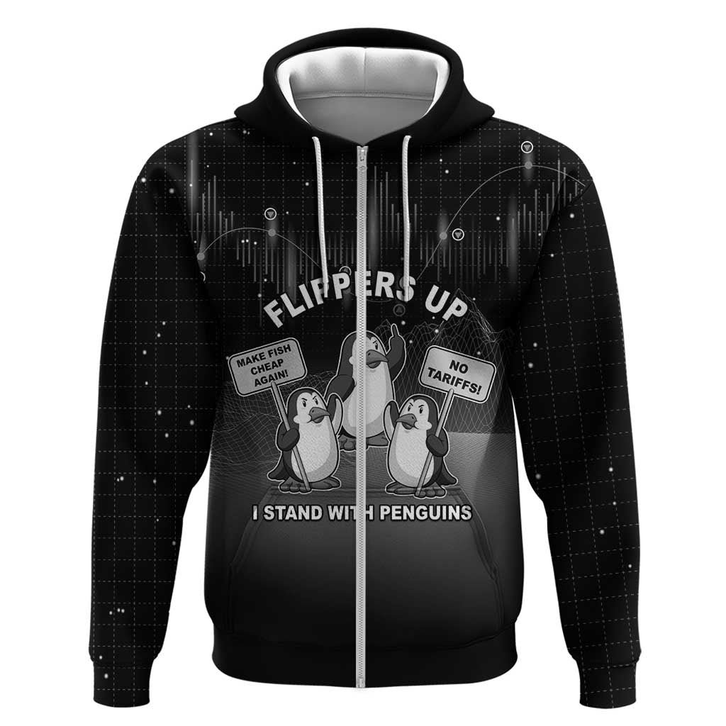 Funny Penguin Resist Hoodie Flippers Up I Stand With Penguins LT05