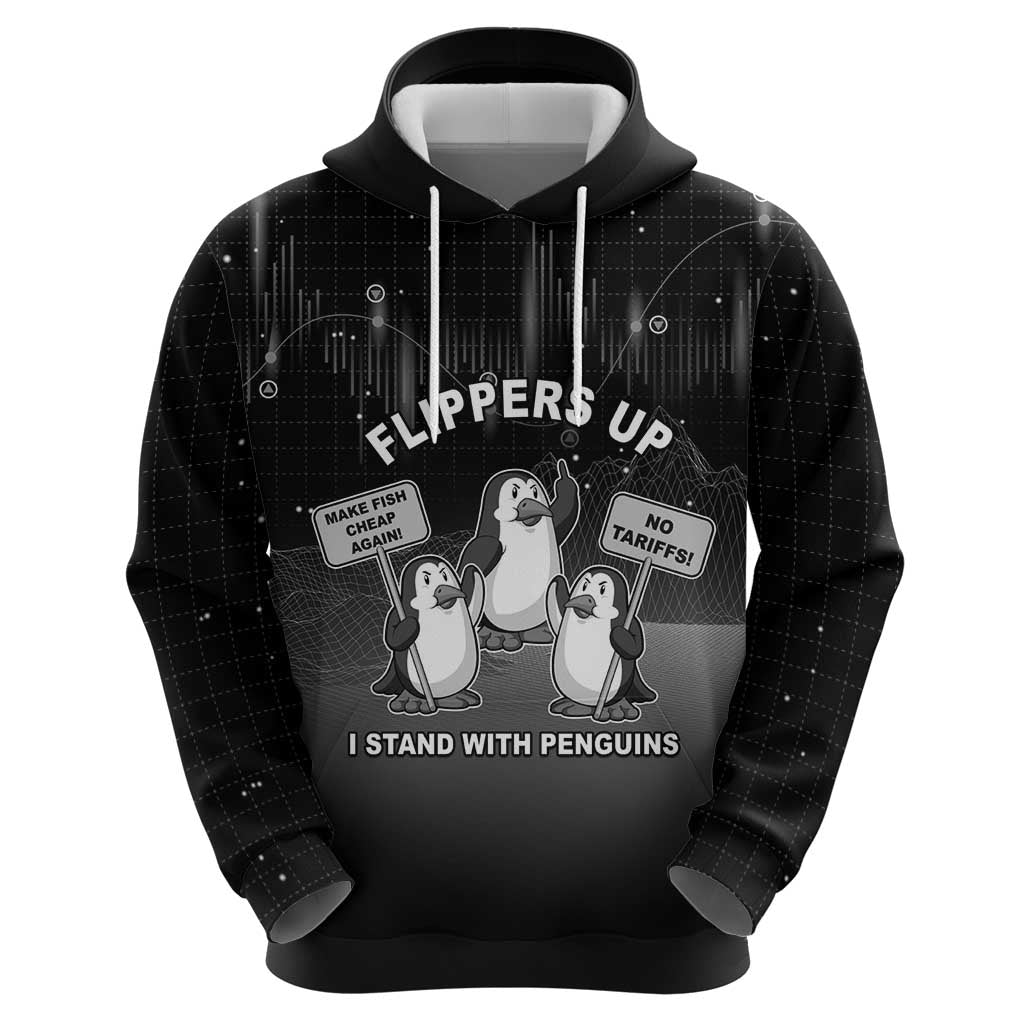 Funny Penguin Resist Hoodie Flippers Up I Stand With Penguins LT05