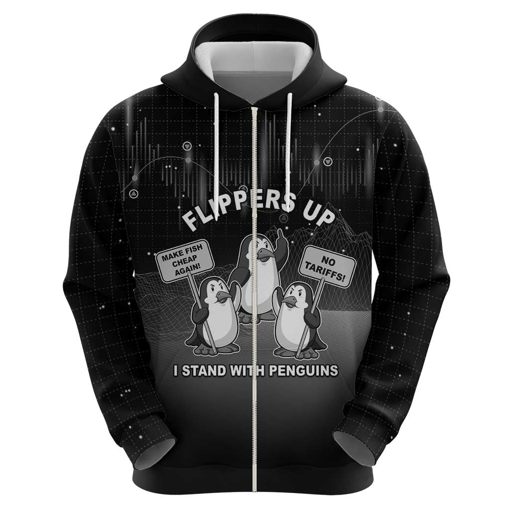 Funny Penguin Resist Hoodie Flippers Up I Stand With Penguins LT05