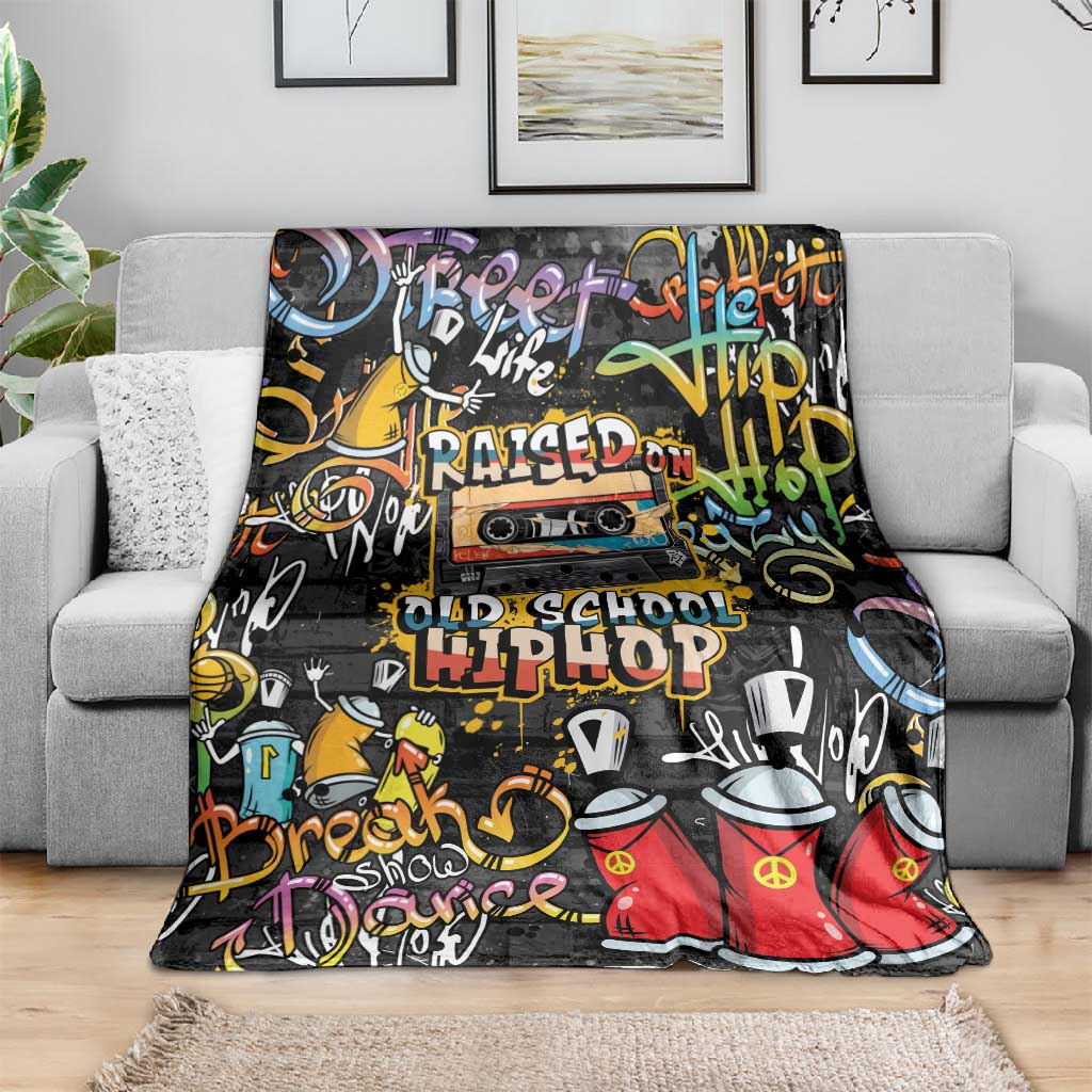 Raised On Hip Hop Blanket Graffiti Art Style LT05