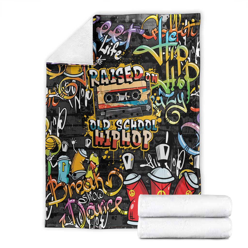 Raised On Hip Hop Blanket Graffiti Art Style LT05