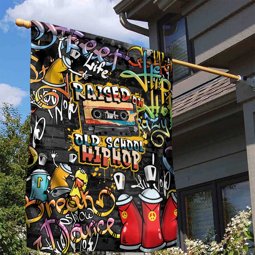 Raised On Hip Hop Garden Flag Graffiti Art Style LT05