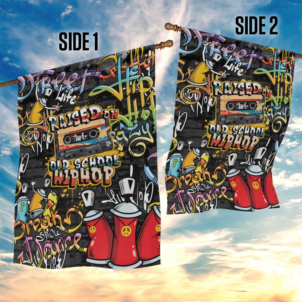 Raised On Hip Hop Garden Flag Graffiti Art Style LT05