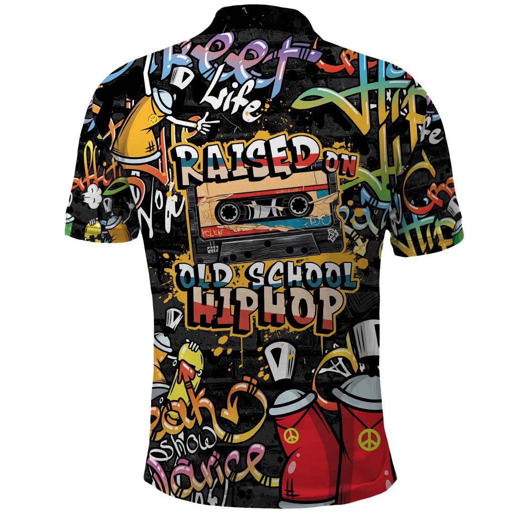 Raised On Hip Hop Polo Shirt Graffiti Art Style LT05