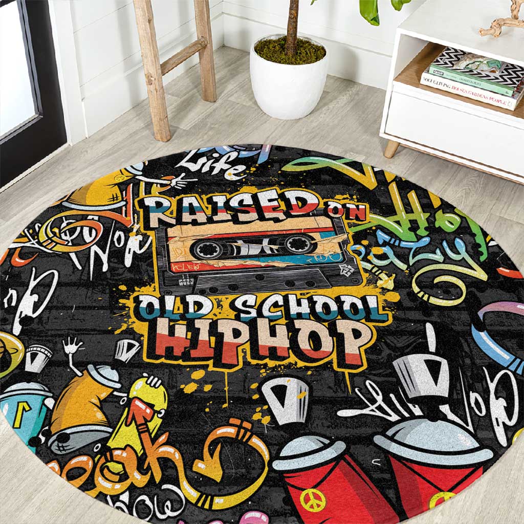 Raised On Hip Hop Round Carpet Graffiti Art Style LT05