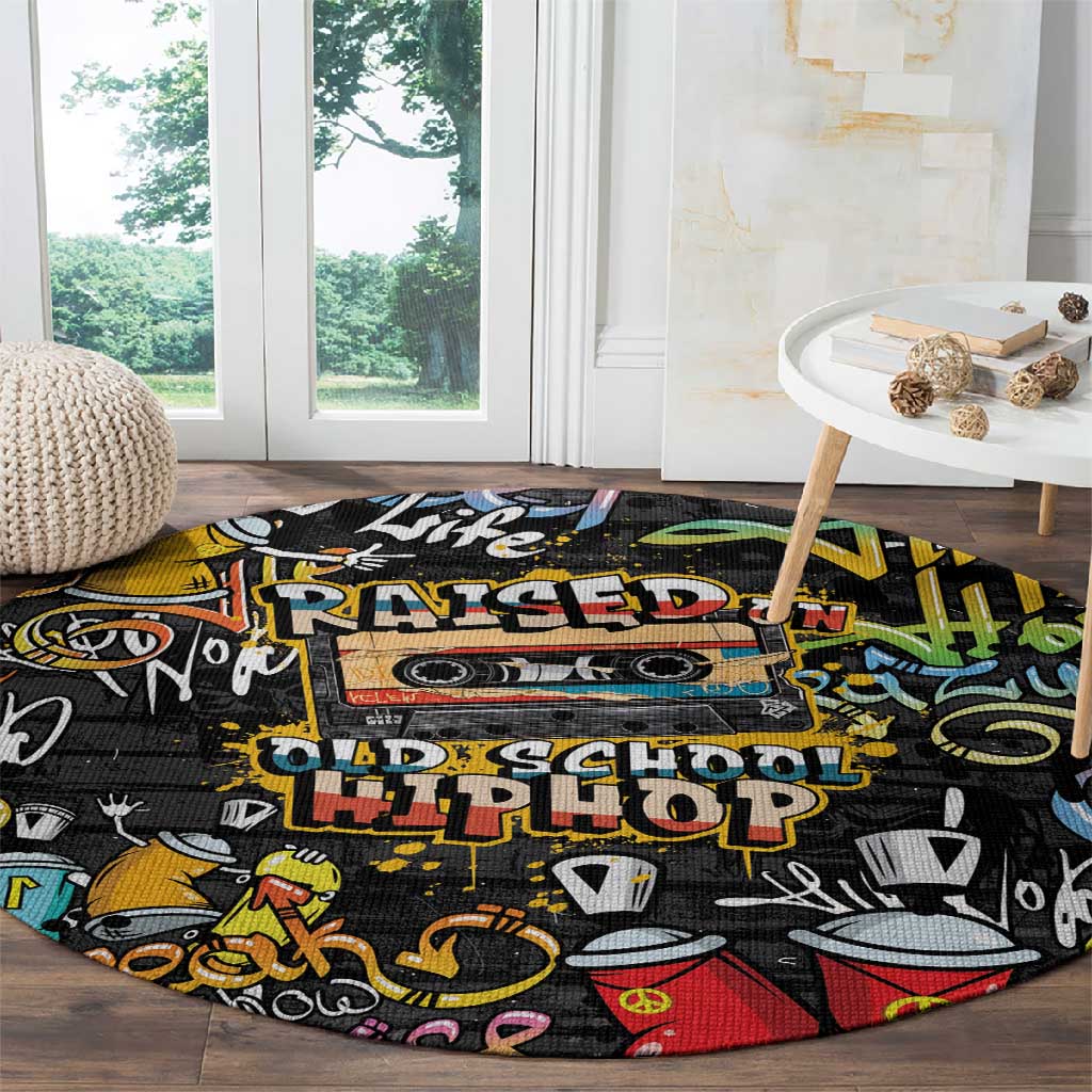 Raised On Hip Hop Round Carpet Graffiti Art Style LT05