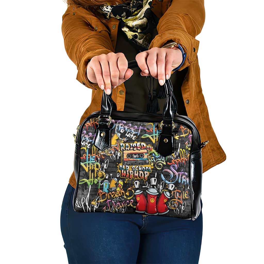 Raised On Hip Hop Shoulder Handbag Graffiti Art Style LT05