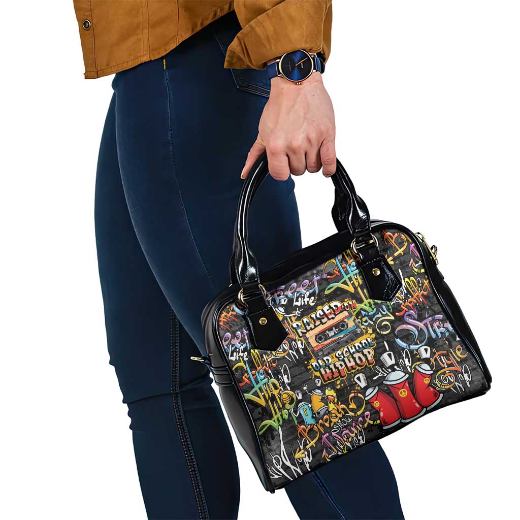 Raised On Hip Hop Shoulder Handbag Graffiti Art Style LT05