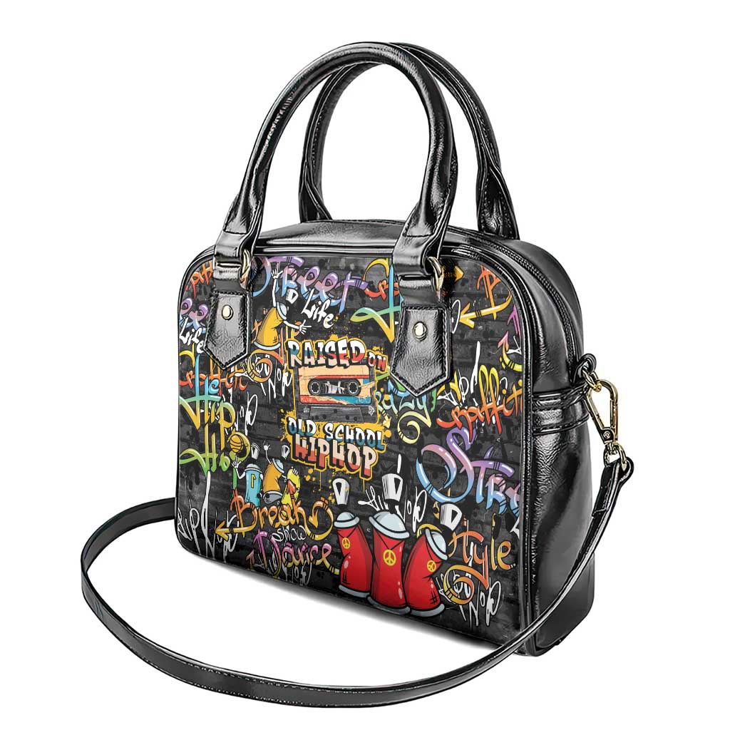 Raised On Hip Hop Shoulder Handbag Graffiti Art Style LT05