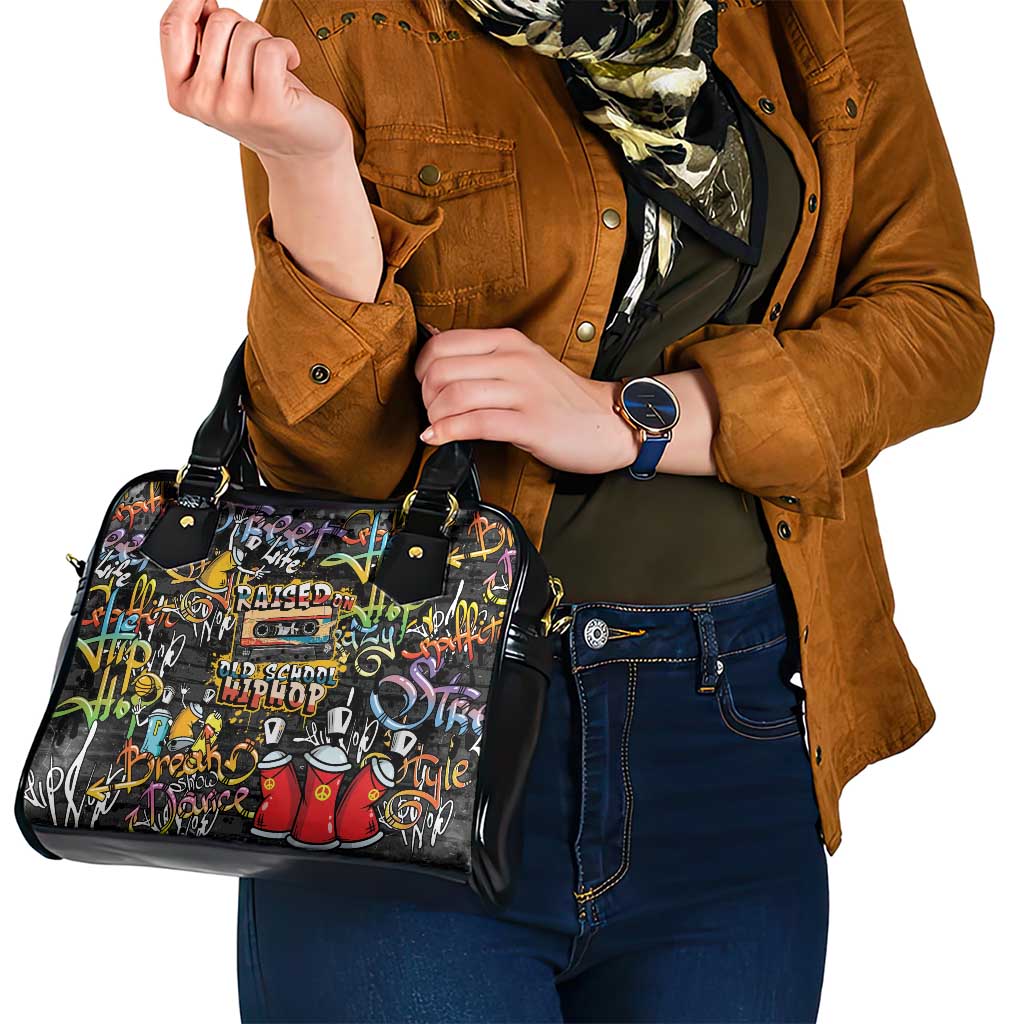 Raised On Hip Hop Shoulder Handbag Graffiti Art Style LT05