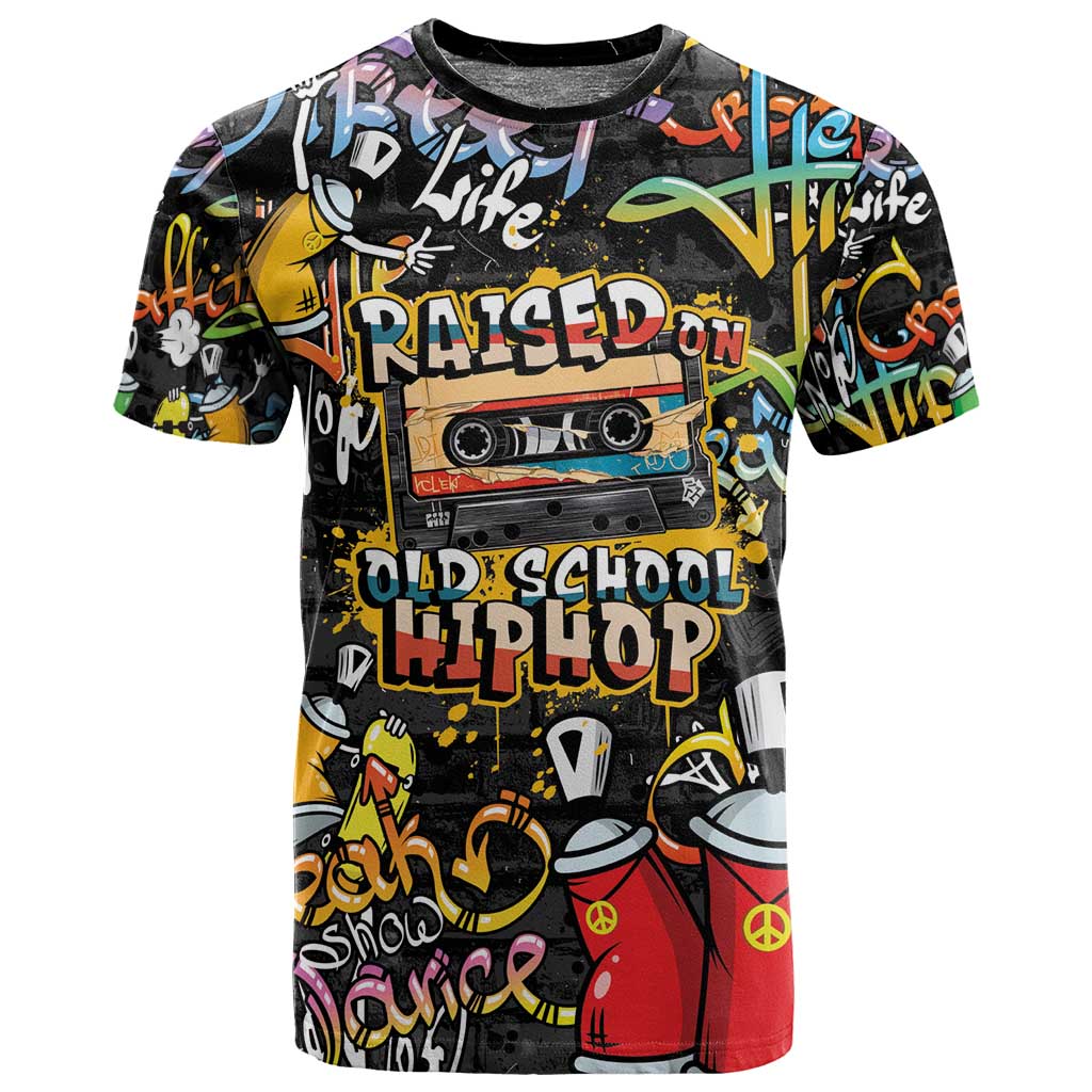 Raised On Hip Hop T shirt Graffiti Art Style LT05