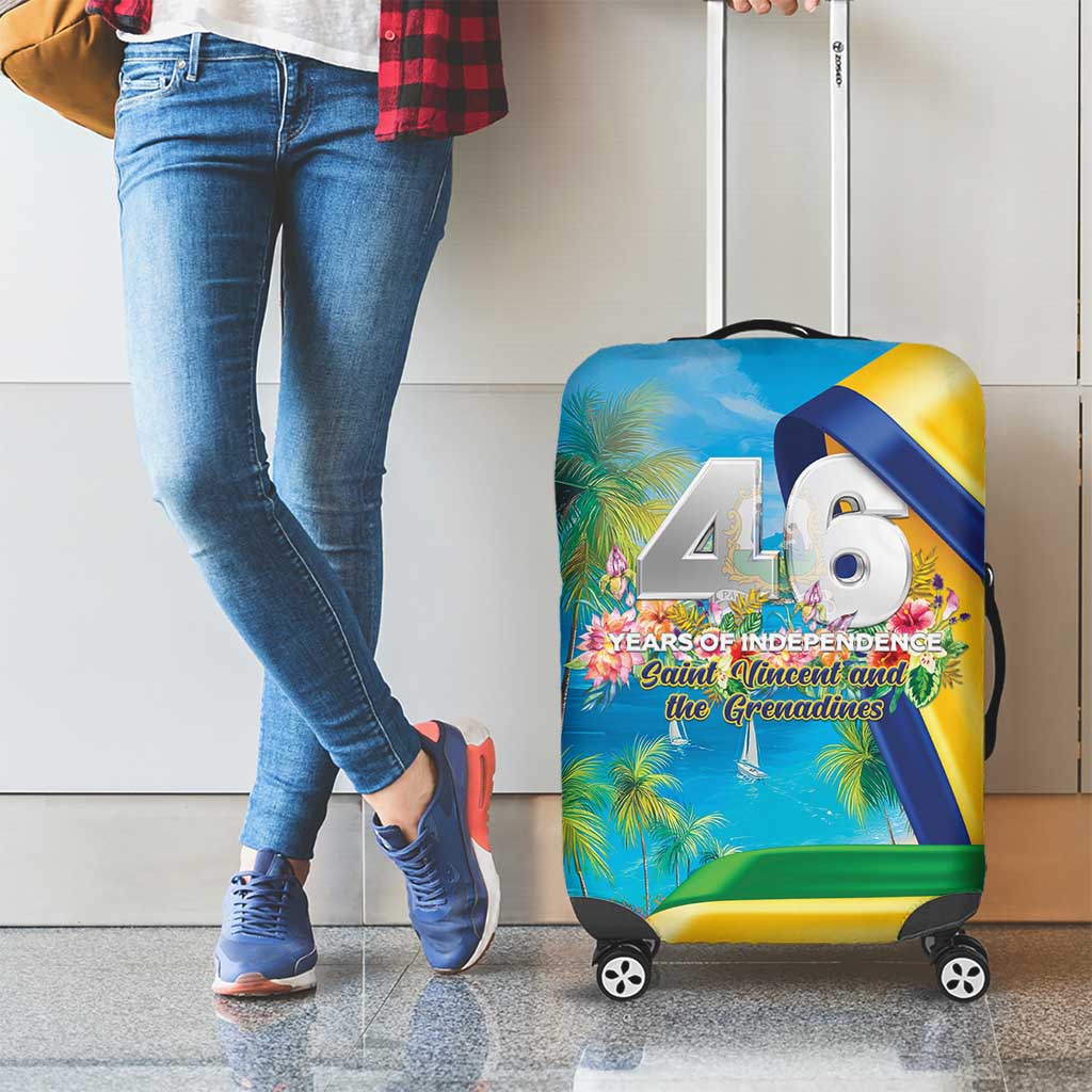Saint Vincent And The Grenadines Luggage Cover 46 Years Of Independence LT05