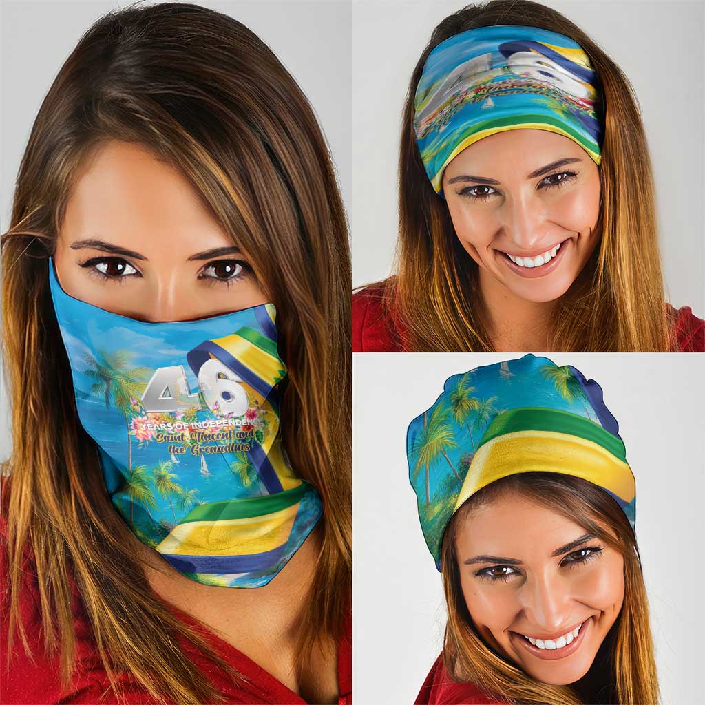 Saint Vincent And The Grenadines Neck Gaiter 46 Years Of Independence LT05