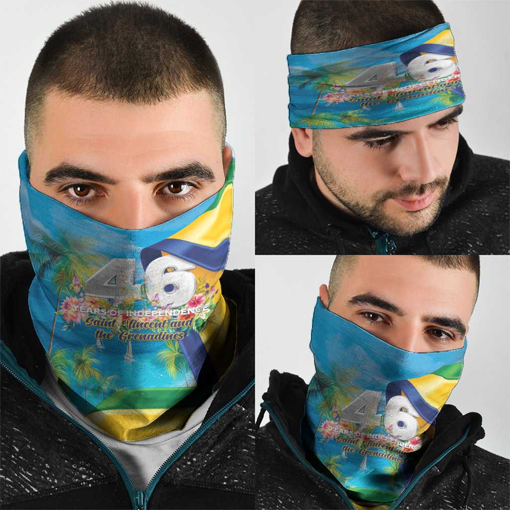 Saint Vincent And The Grenadines Neck Gaiter 46 Years Of Independence LT05