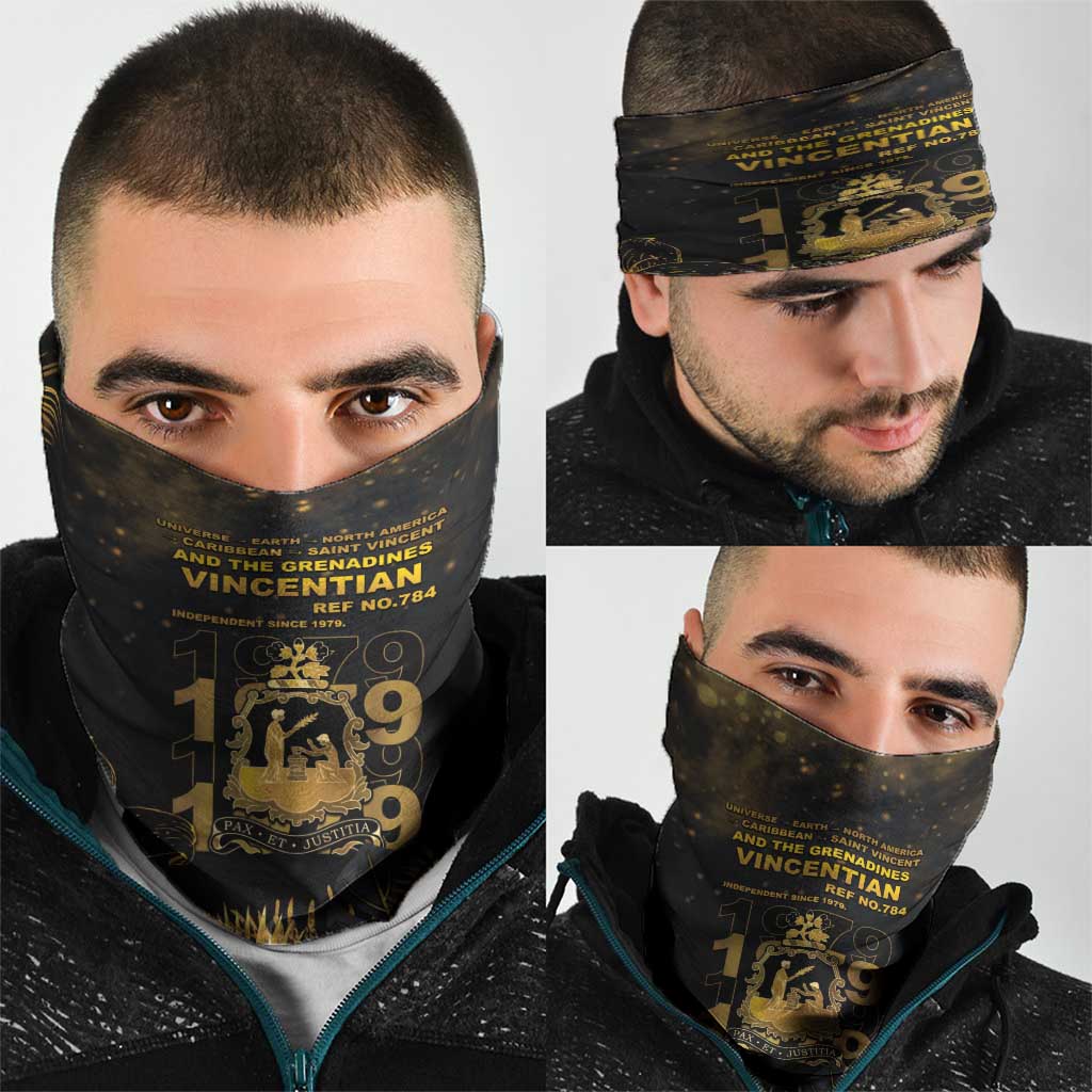 Saint Vincent And The Grenadines 1979 Neck Gaiter Gold Tropical Leaves And Coat Of Arms LT05