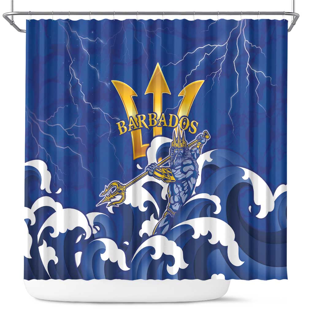 Barbados Shower Curtain Poseidon Trident LT05