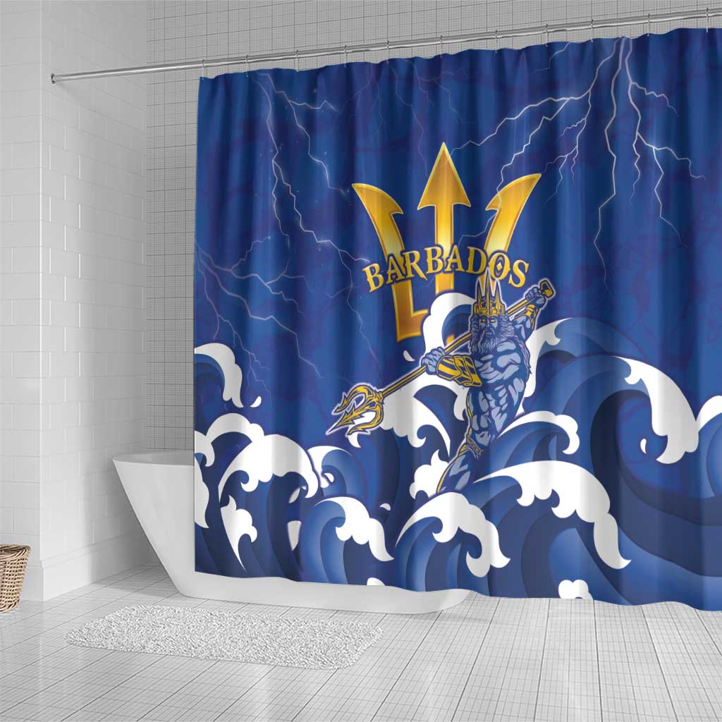 Barbados Shower Curtain Poseidon Trident LT05