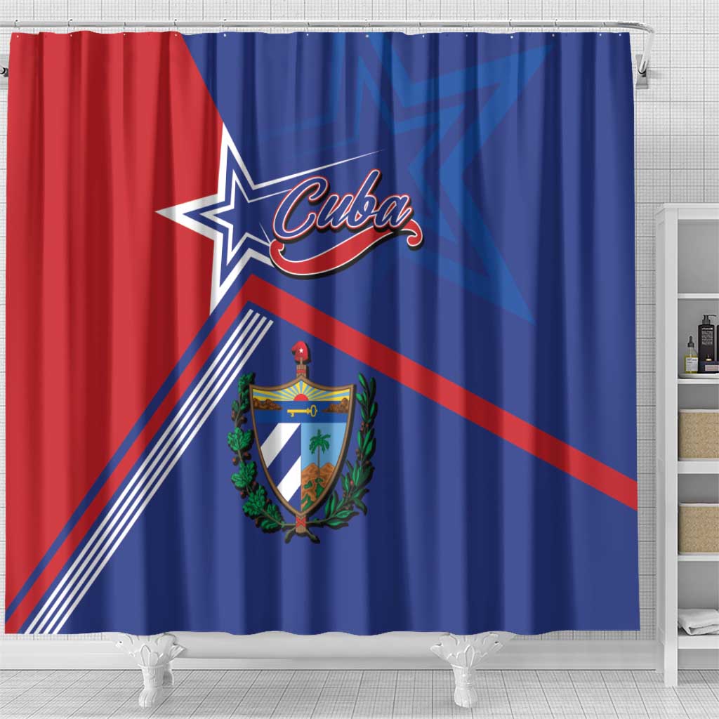 Cuba Coat Of Arms Shower Curtain The Pearl Of The Antilles LT05