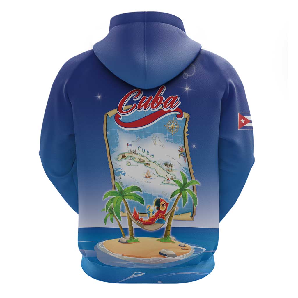 Cuba Hoodie Funny Macaw Decorative Map LT05