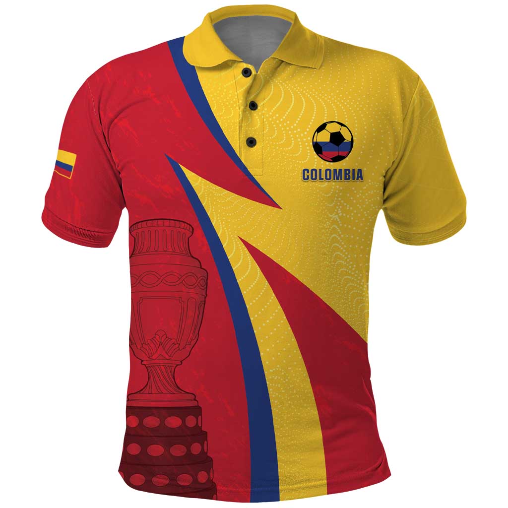 Custom Colombia 2024 Football Polo Shirt Go Champions Los Cafeteros LT05