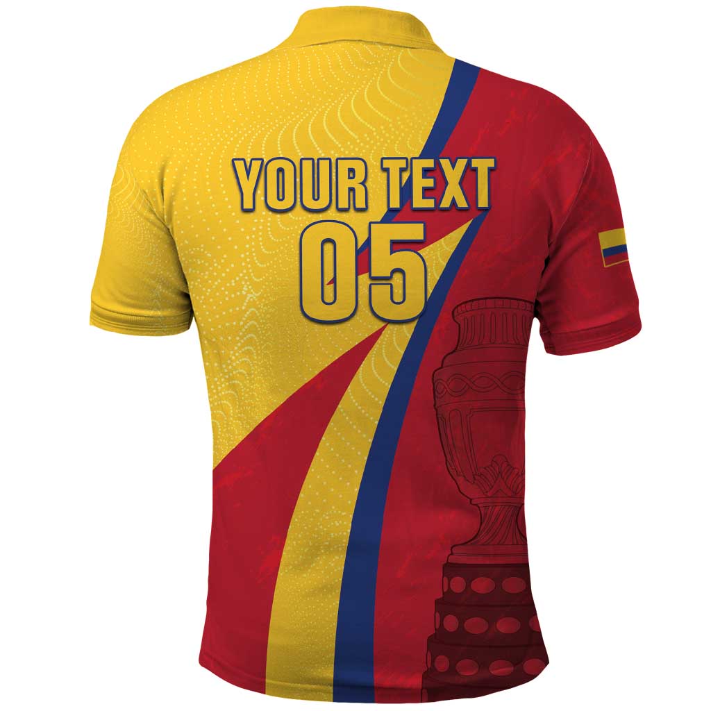 Custom Colombia 2024 Football Polo Shirt Go Champions Los Cafeteros LT05
