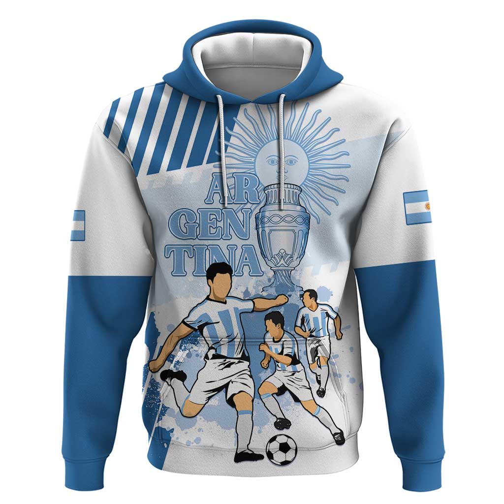 Custom Argentina 2024 Football Hoodie Go Champions La Albiceleste LT05