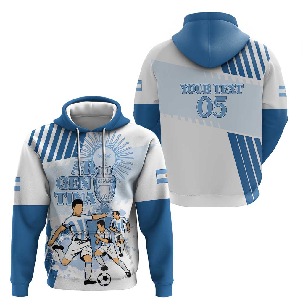 Custom Argentina 2024 Football Hoodie Go Champions La Albiceleste LT05