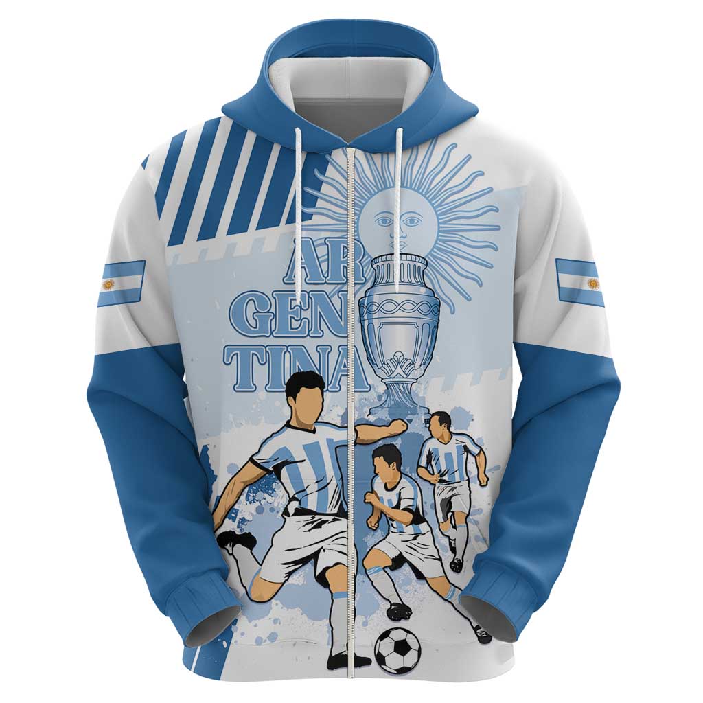 Custom Argentina 2024 Football Hoodie Go Champions La Albiceleste LT05