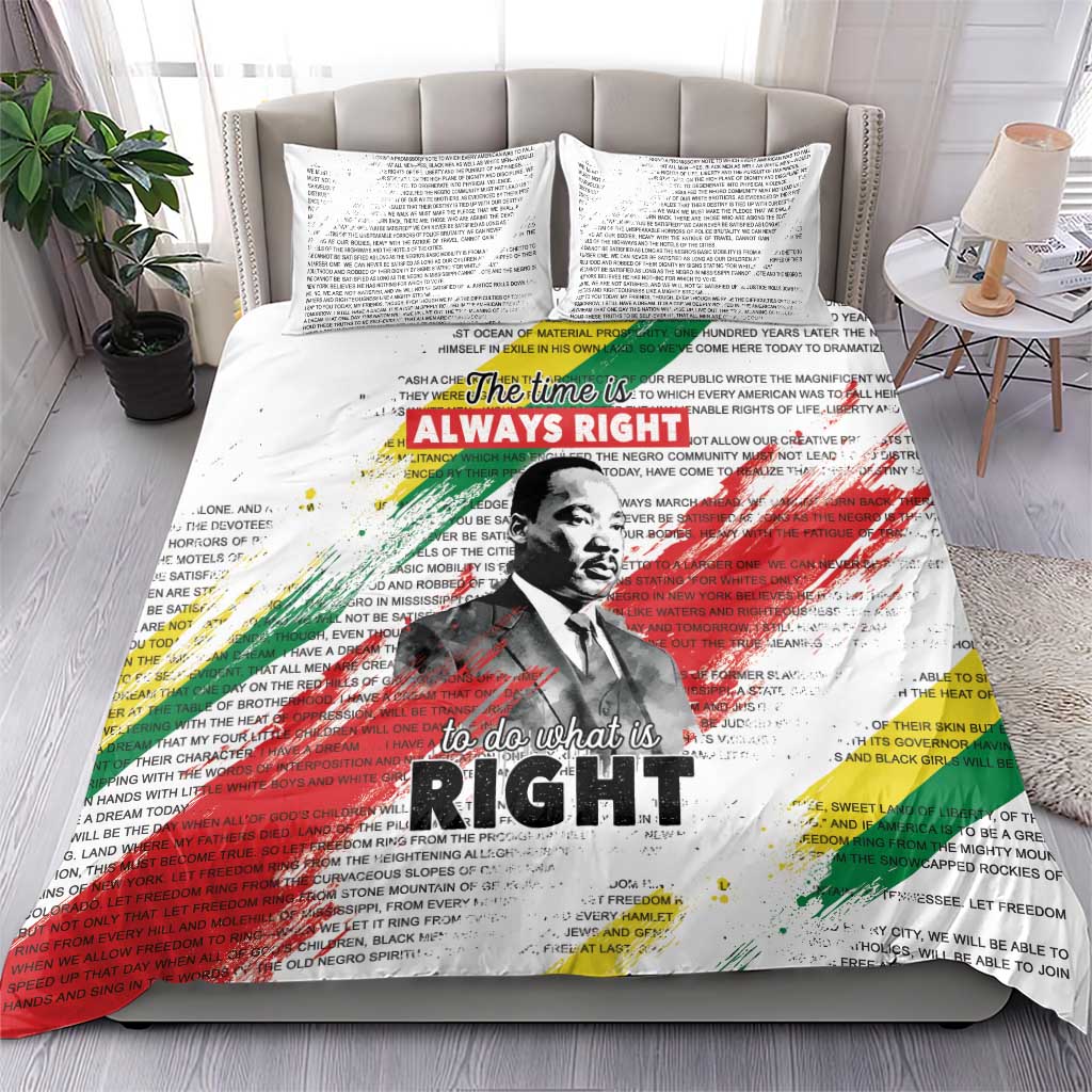 Martin Luther King Bedding Set Honoring The Legacy White Version LT05