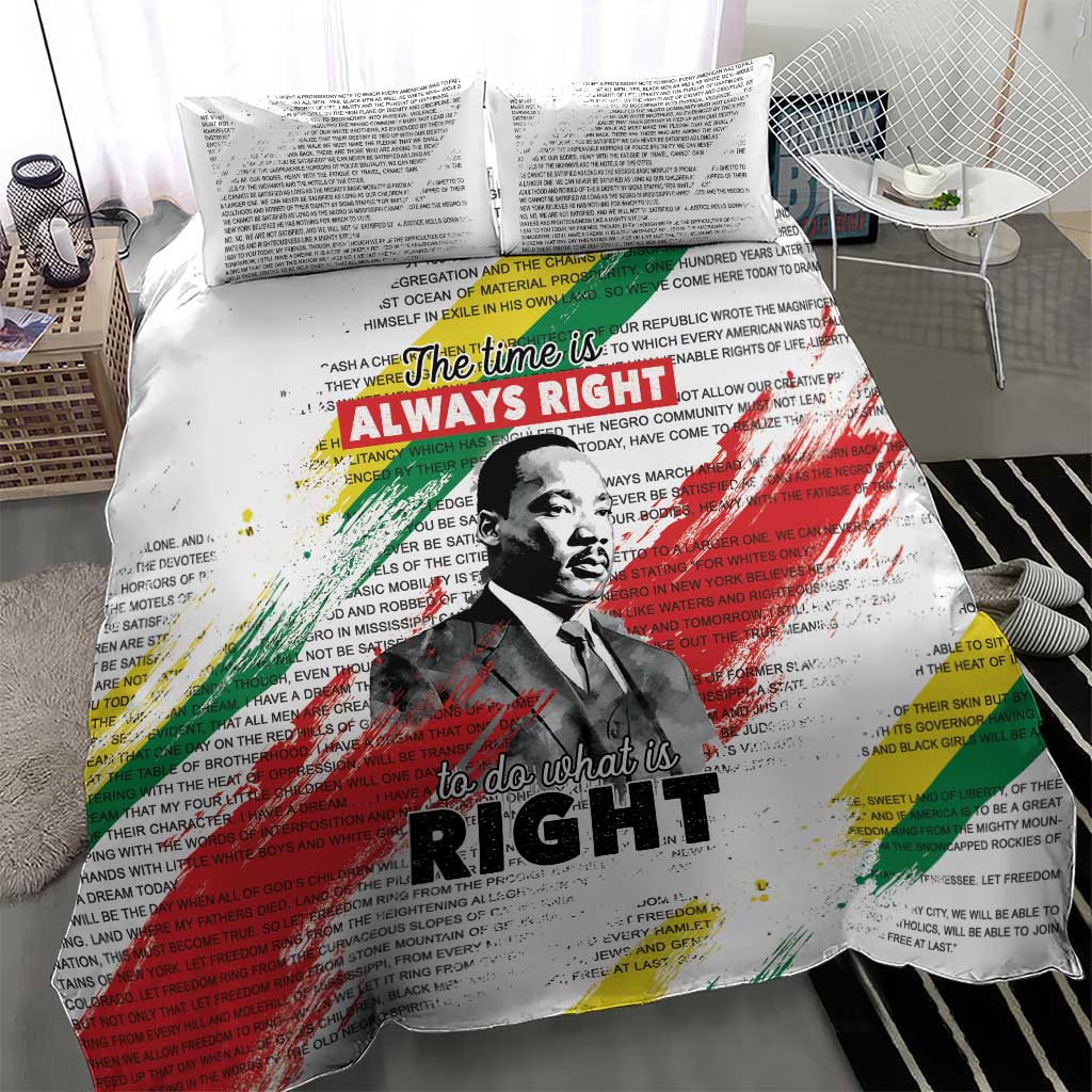 Martin Luther King Bedding Set Honoring The Legacy White Version LT05