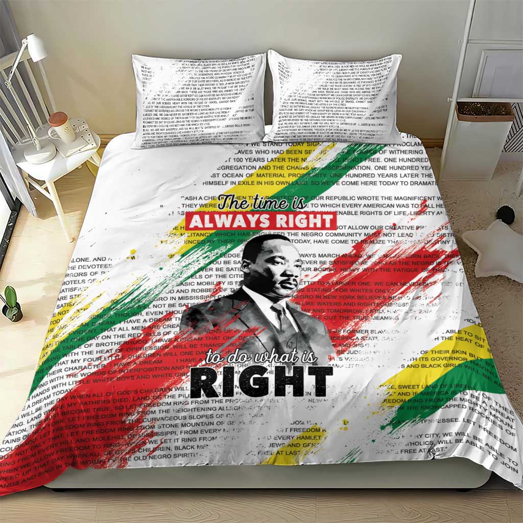Martin Luther King Bedding Set Honoring The Legacy White Version LT05