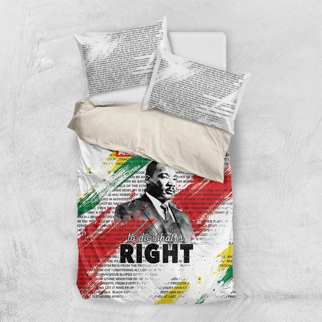 Martin Luther King Bedding Set Honoring The Legacy White Version LT05