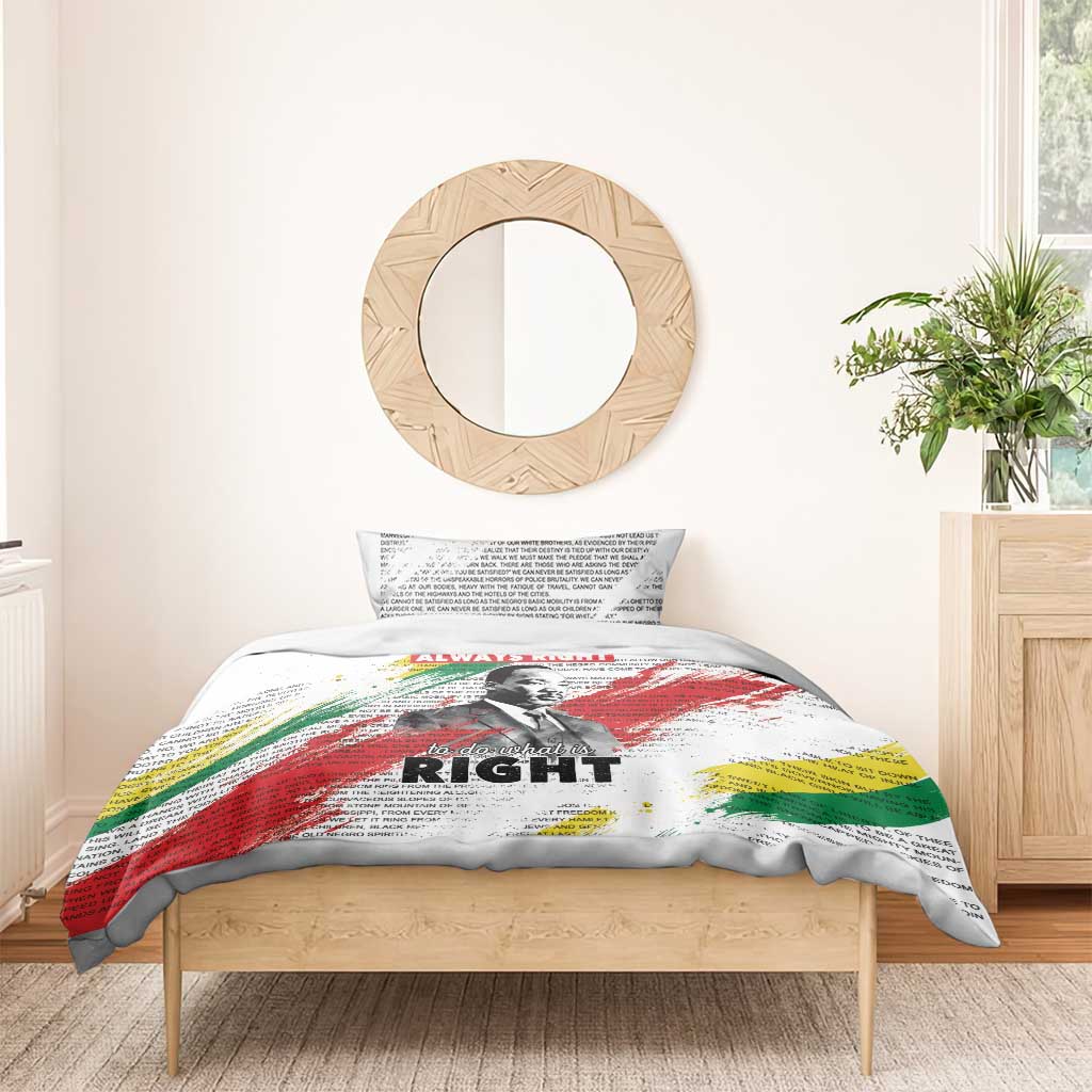 Martin Luther King Bedding Set Honoring The Legacy White Version LT05