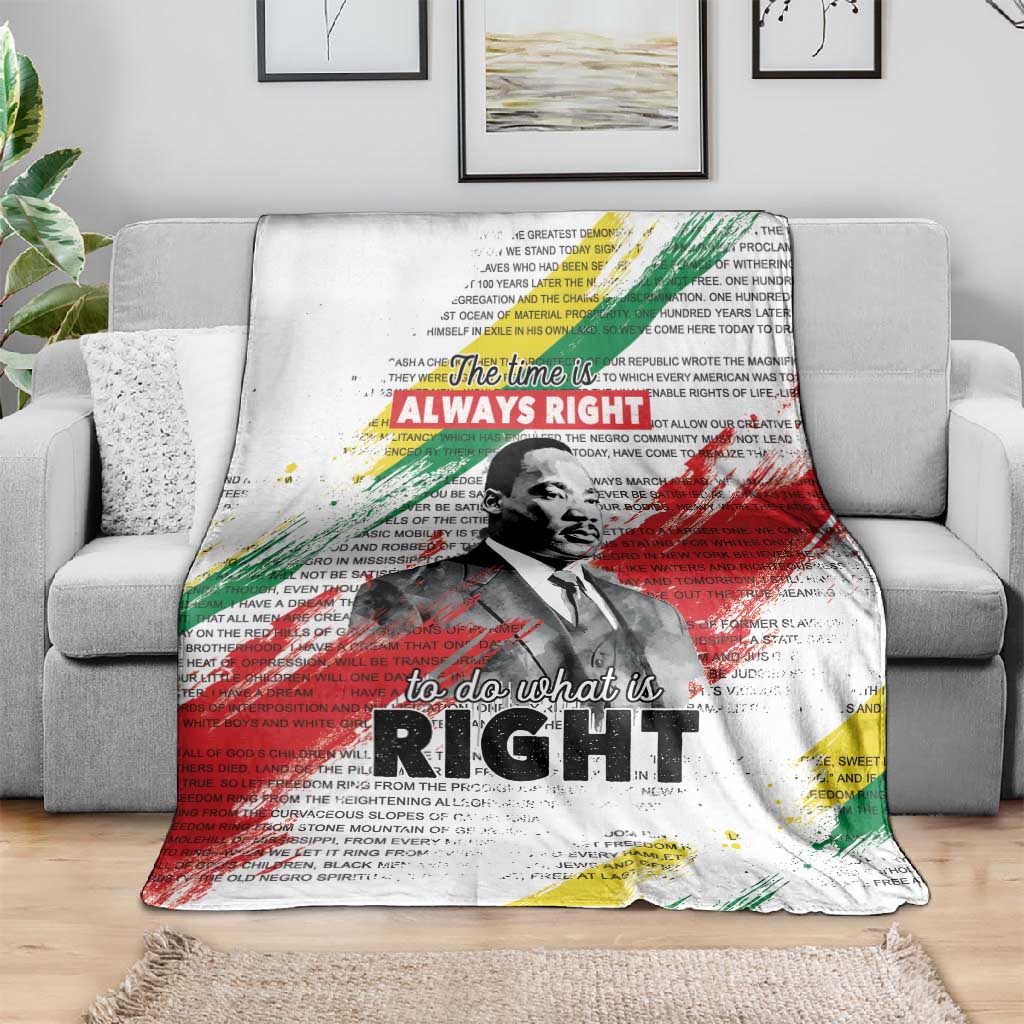 Martin Luther King Blanket Honoring The Legacy White Version LT05
