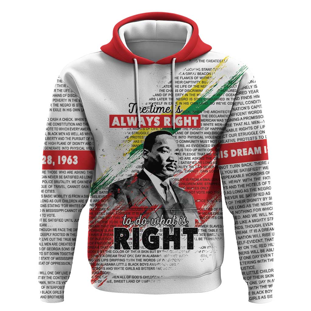 Martin Luther King Hoodie Honoring The Legacy White Version LT05