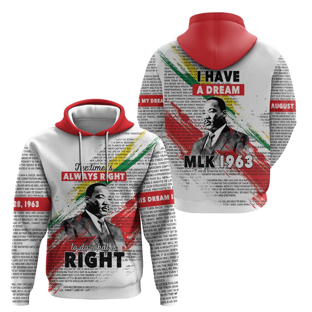 Martin Luther King Hoodie Honoring The Legacy White Version LT05