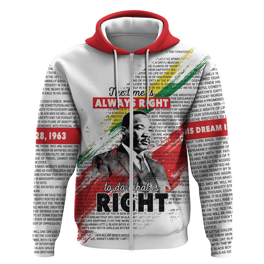 Martin Luther King Hoodie Honoring The Legacy White Version LT05