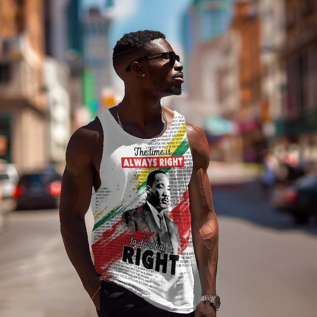Martin Luther King Men Tank Top Honoring The Legacy White Version LT05
