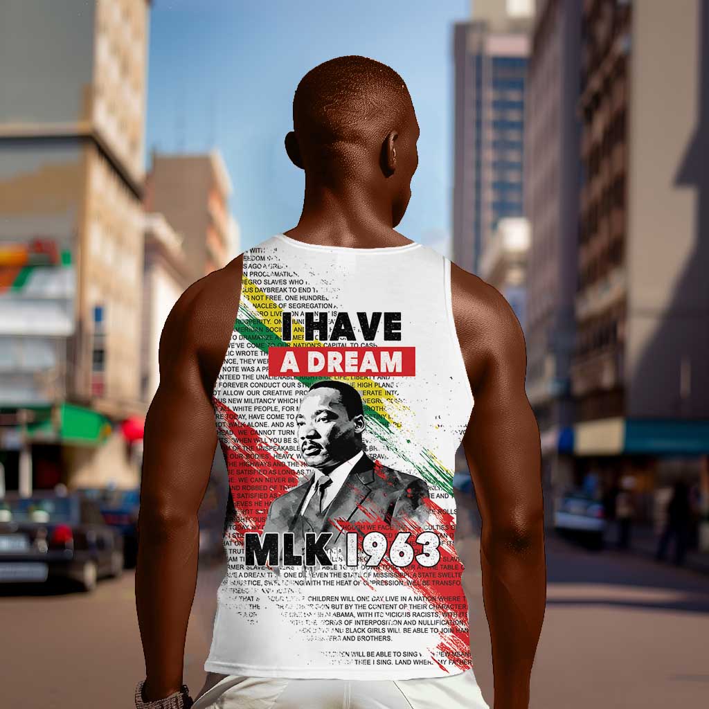 Martin Luther King Men Tank Top Honoring The Legacy White Version LT05