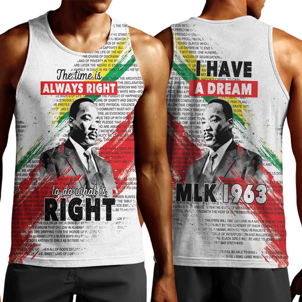 Martin Luther King Men Tank Top Honoring The Legacy White Version LT05