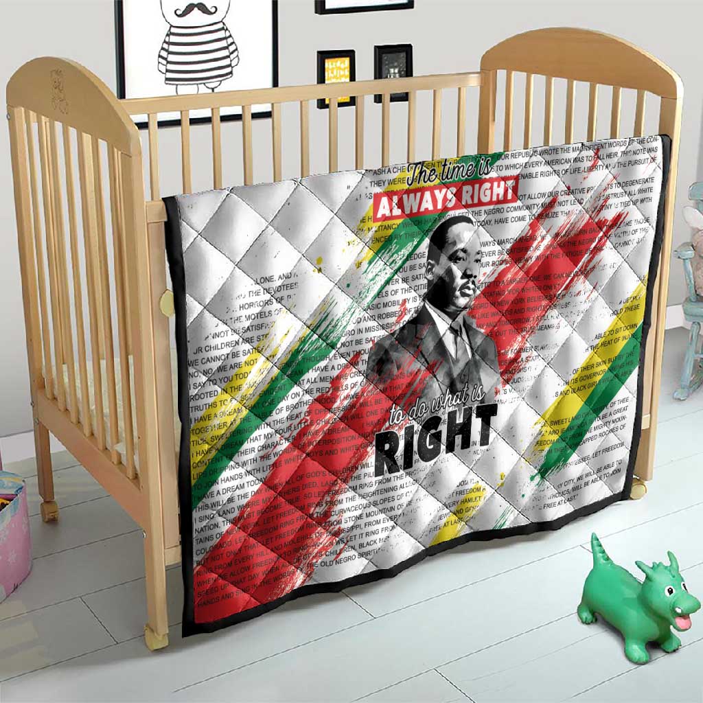 Martin Luther King Quilt Honoring The Legacy White Version LT05