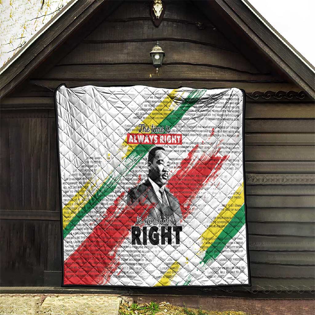 Martin Luther King Quilt Honoring The Legacy White Version LT05