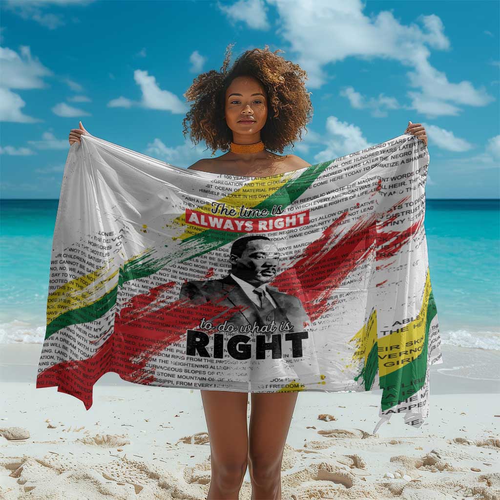 Martin Luther King Sarong Honoring The Legacy White Version LT05